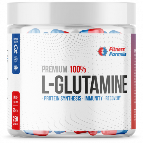 Fitness Formula 100% L-Glutamine, 250 капсул