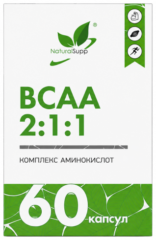Natural Supp БЦАА 2:1:1, 60 капсул