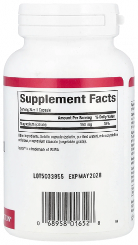 Natural Factors Magnesium Citrate 150 mg, 90 капсул