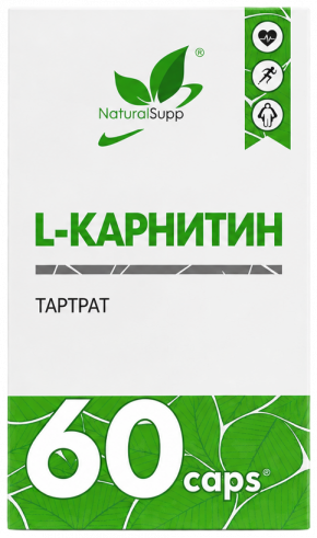 Natural Supp L-Карнитин Тартрат, 60 капсул