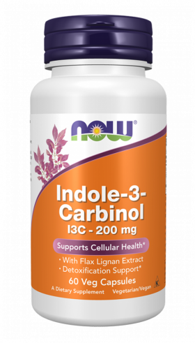 NOW Indole-3-Carbinol I3C 200 mg, 60 капсул