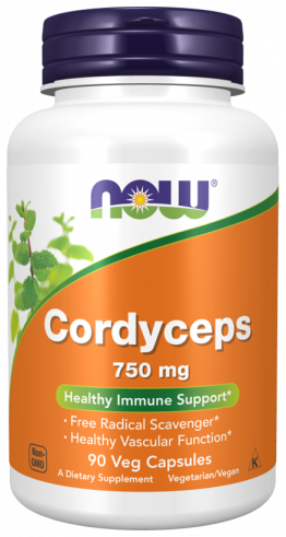 NOW Cordyceps 750 mg, 90 капсул