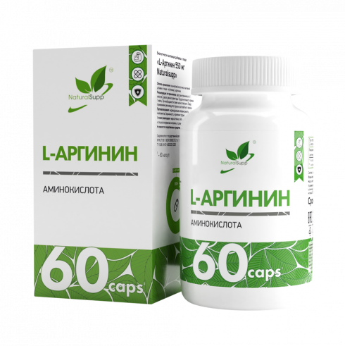Natural Supp L-Arginine, 60 капсул