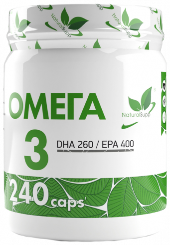 Natural Supp Omega-3, Омега 3 из рыбьего жира, 240 капсул
