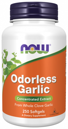 NOW Odorless Garlic, Чеснок без запаха, 250 капсул