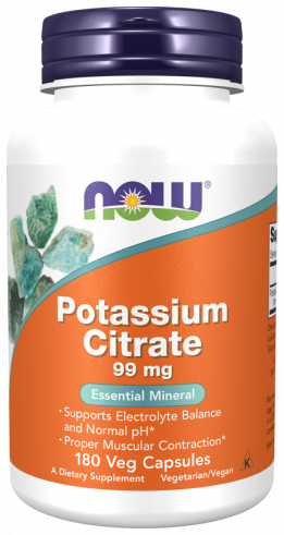 NOW Potassium Citrate 99 mg, 180 капсул
