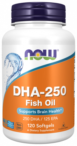 NOW DHA-250, 120 капсул