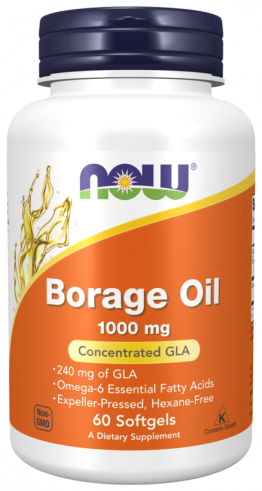 NOW Borage Oil 1000 mg, 60 капсул
