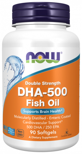 NOW DHA - 500, ДГК - 500, 90 капсул