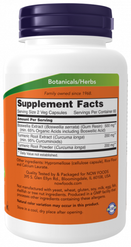 NOW Boswellia Extract 250 mg, 120 капсул