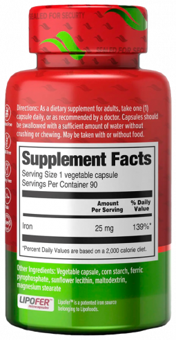 Orzax Liposomal Iron, Липосомальное Железо, 90 капсул