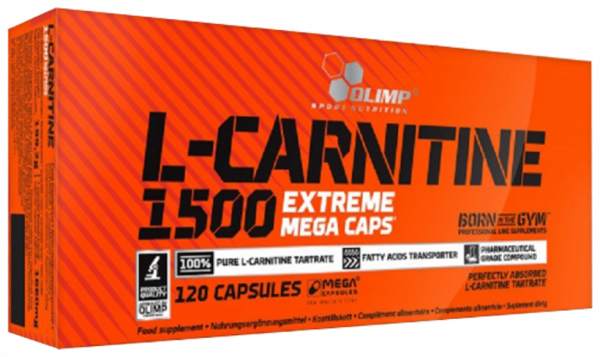 Olimp Sport Nutrition L-carnitine 1500 Extreme Mega Caps, Л-Карнитин 1500 Экстрим Мега Капс, 120 капсул