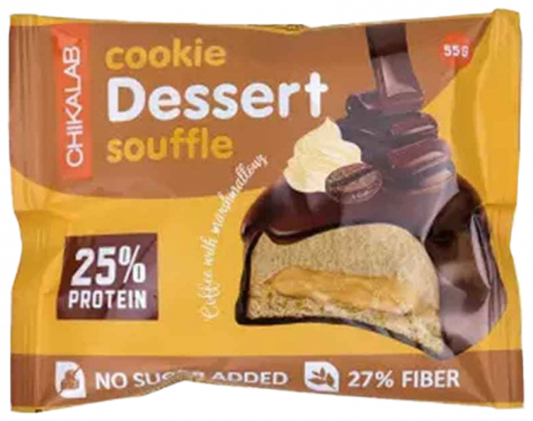 Chikalab Печенье глазированное с начинкой и суфле, 55 грамм