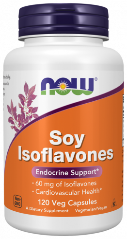 NOW Soy Isoflavones, Изофлавоны сои, 120 капсул