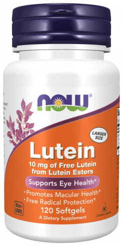 NOW Lutein 10 mg, 120 капсул