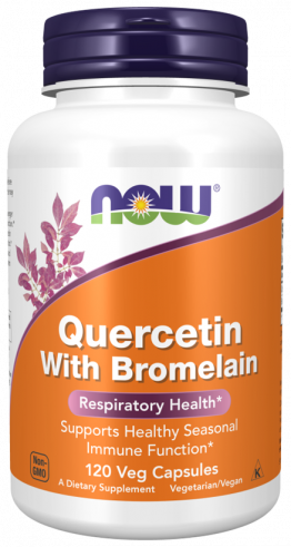 NOW Quercetin with Bromelain, 120 капсул
