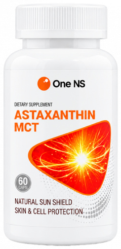 One NS Astaxanthin + МСТ, Астаксантин+ МСТ, 60 капсул
