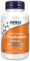 NOW Double Strength L-Tryptophan, Двойная Сила L-Триптофан, 60 таблеток